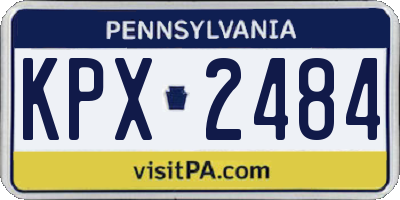 PA license plate KPX2484