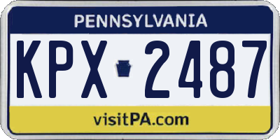 PA license plate KPX2487