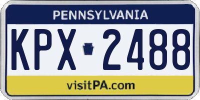 PA license plate KPX2488
