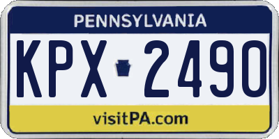 PA license plate KPX2490