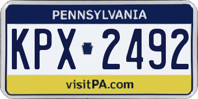 PA license plate KPX2492