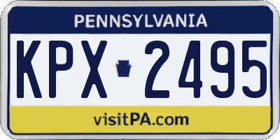 PA license plate KPX2495