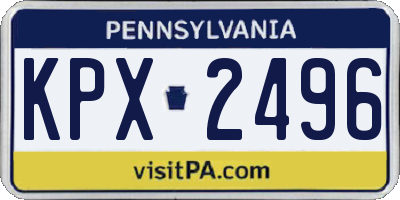 PA license plate KPX2496
