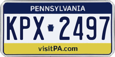 PA license plate KPX2497
