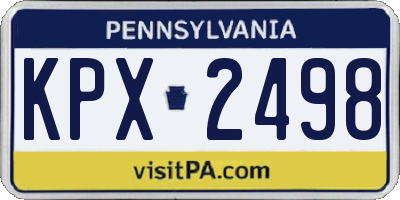 PA license plate KPX2498
