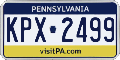 PA license plate KPX2499