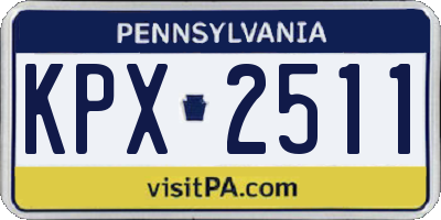 PA license plate KPX2511