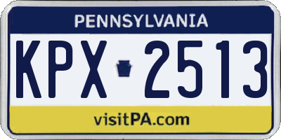 PA license plate KPX2513