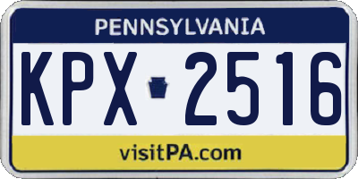 PA license plate KPX2516