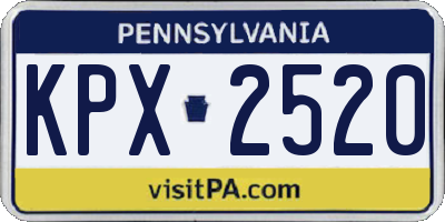 PA license plate KPX2520