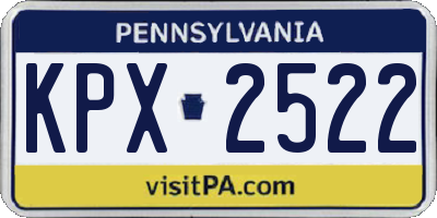 PA license plate KPX2522
