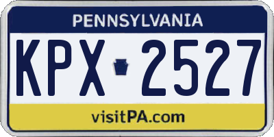PA license plate KPX2527