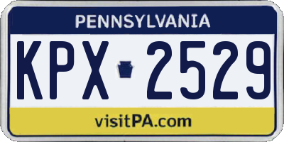 PA license plate KPX2529