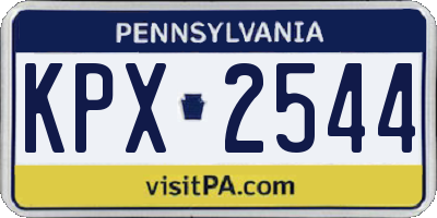 PA license plate KPX2544