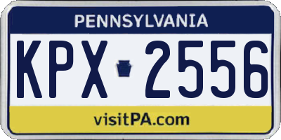 PA license plate KPX2556