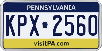 PA license plate KPX2560
