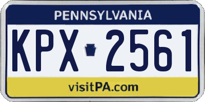 PA license plate KPX2561