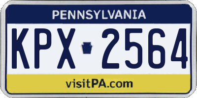 PA license plate KPX2564
