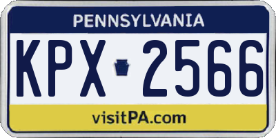 PA license plate KPX2566