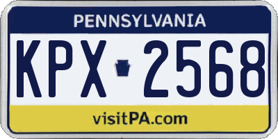 PA license plate KPX2568