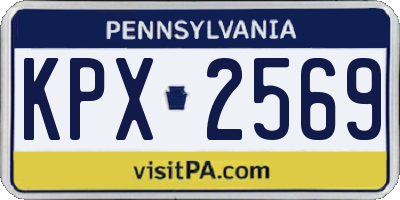 PA license plate KPX2569