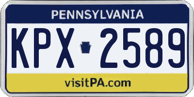 PA license plate KPX2589