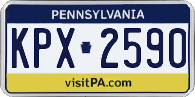 PA license plate KPX2590