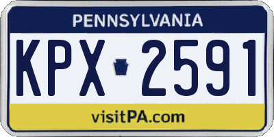 PA license plate KPX2591