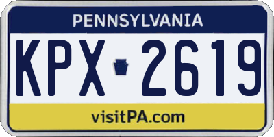 PA license plate KPX2619