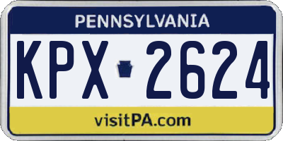 PA license plate KPX2624