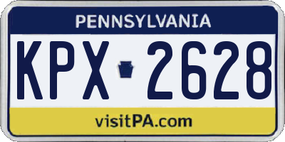 PA license plate KPX2628
