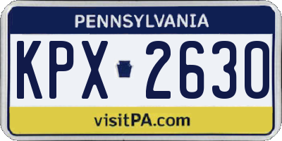 PA license plate KPX2630