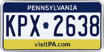 PA license plate KPX2638