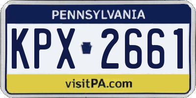 PA license plate KPX2661