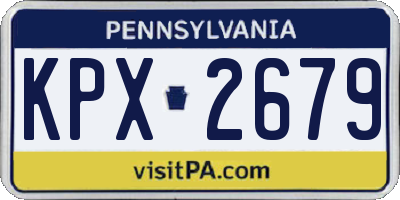 PA license plate KPX2679