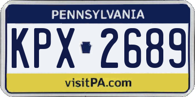 PA license plate KPX2689