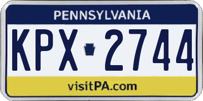 PA license plate KPX2744