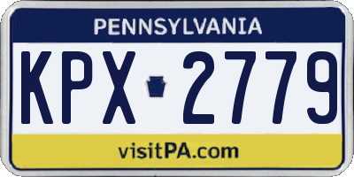 PA license plate KPX2779