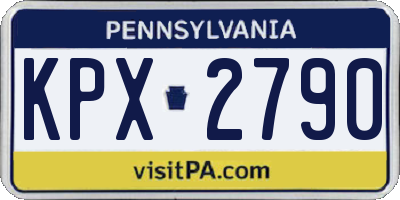 PA license plate KPX2790