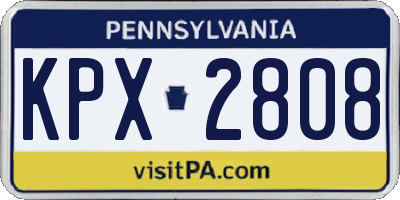 PA license plate KPX2808