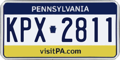 PA license plate KPX2811