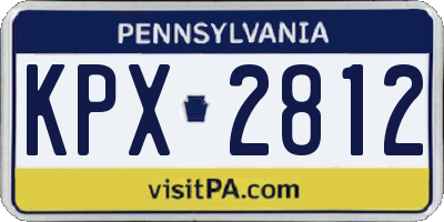 PA license plate KPX2812