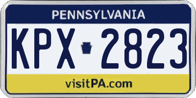 PA license plate KPX2823