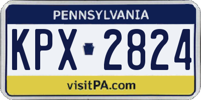 PA license plate KPX2824