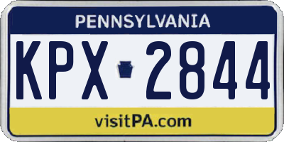 PA license plate KPX2844