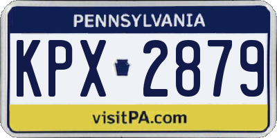 PA license plate KPX2879