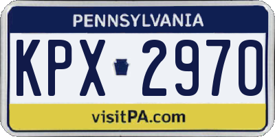 PA license plate KPX2970