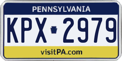 PA license plate KPX2979