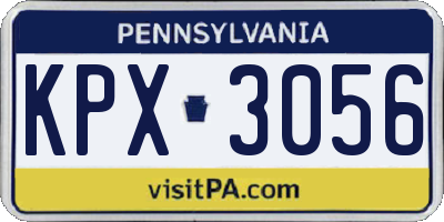 PA license plate KPX3056