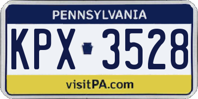 PA license plate KPX3528